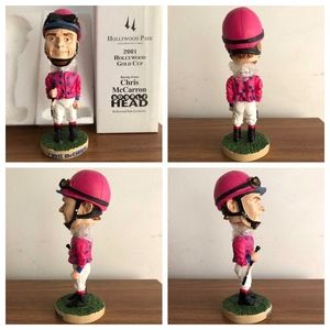 Hollywood Park 2001 Hollywood Gold Cup Chris McCarron Bobblehead New w Box